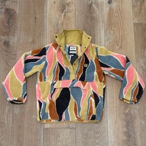 Colorful Billabong Patterned Pullover Fleece